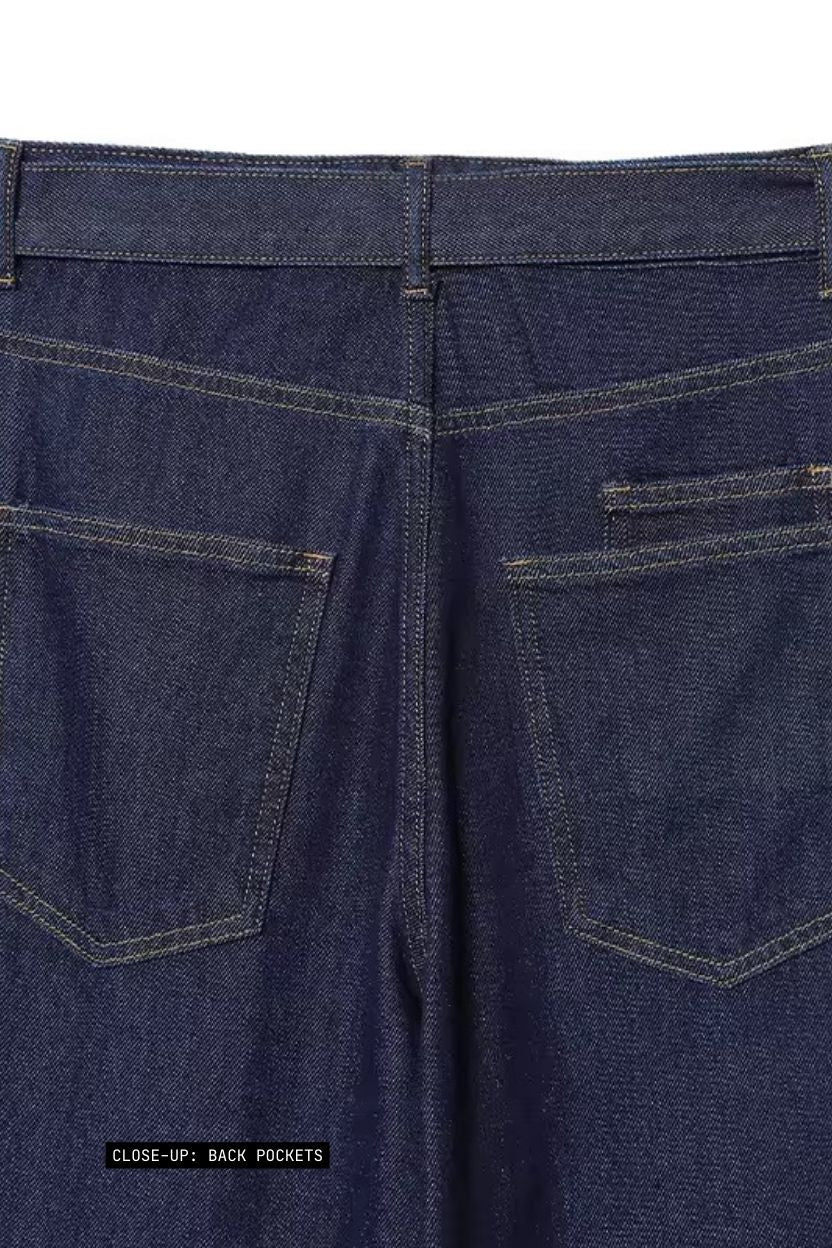 Indigo Recycled Cotton Straight-Cut Jeans ANJE REBEL