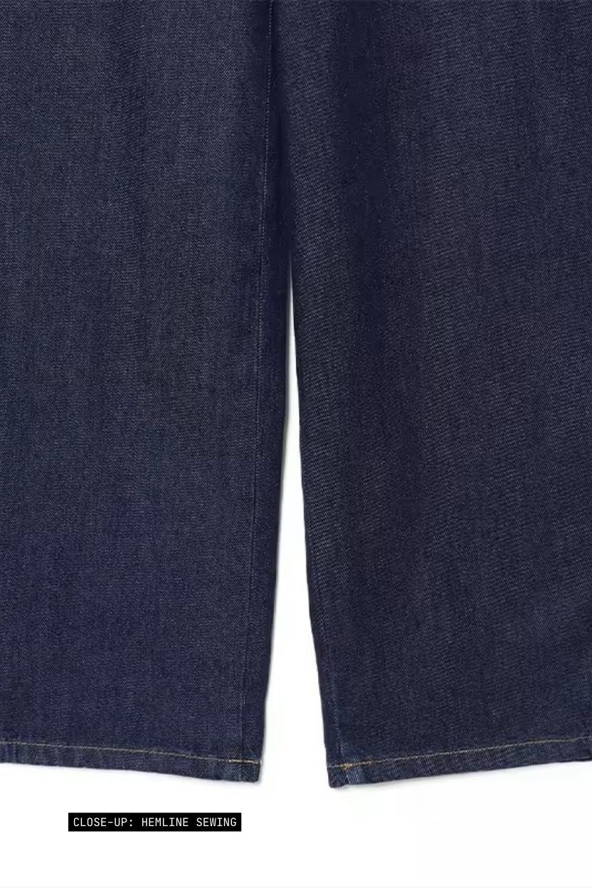 Indigo Recycled Cotton Straight-Cut Jeans ANJE REBEL
