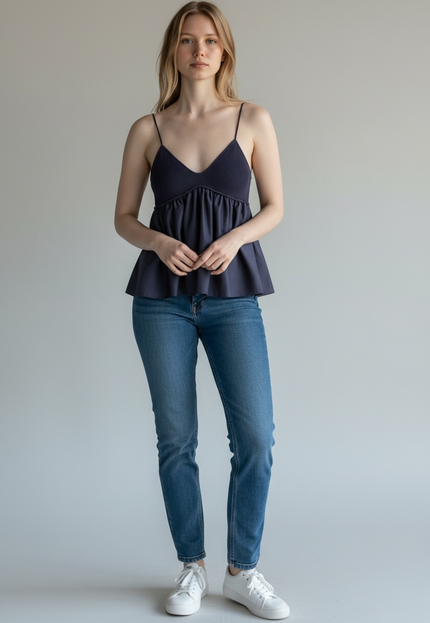 Knitted Thin Straps Bralette Top ANJE REBEL