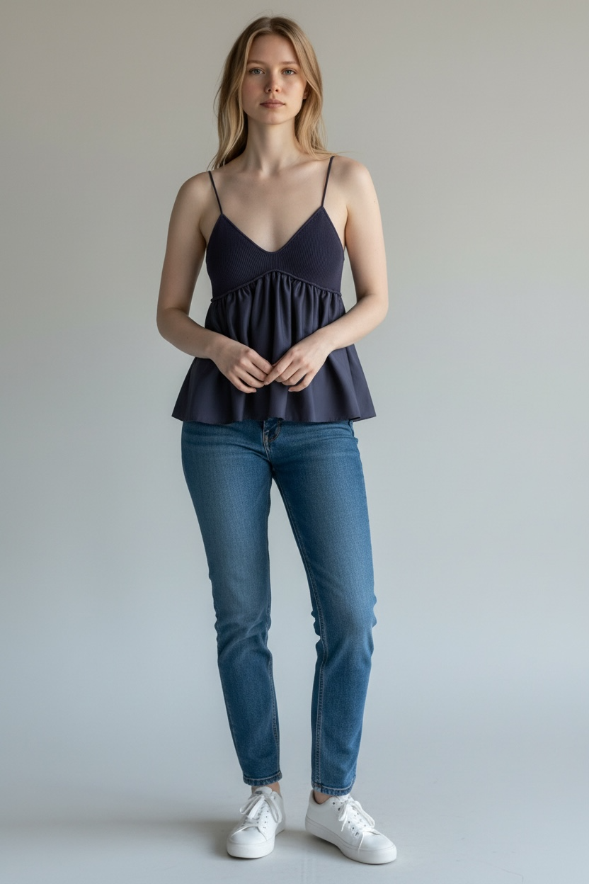 Knitted Thin Straps Bralette Top ANJE REBEL