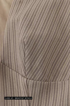 Plunging V-Neck Pinstripe Mini Dress ANJE REBEL