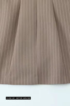 Plunging V-Neck Pinstripe Mini Dress ANJE REBEL