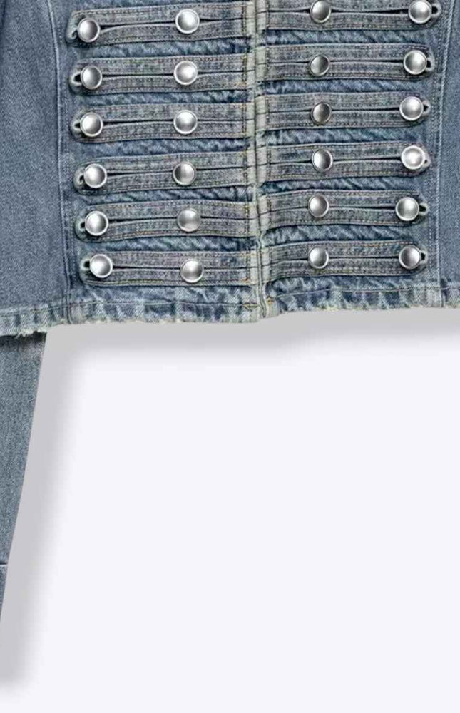 Military Style Denim Jacket