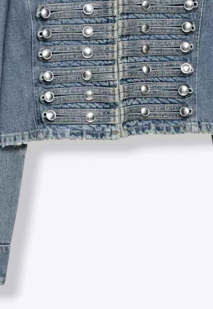 Military Style Denim Jacket