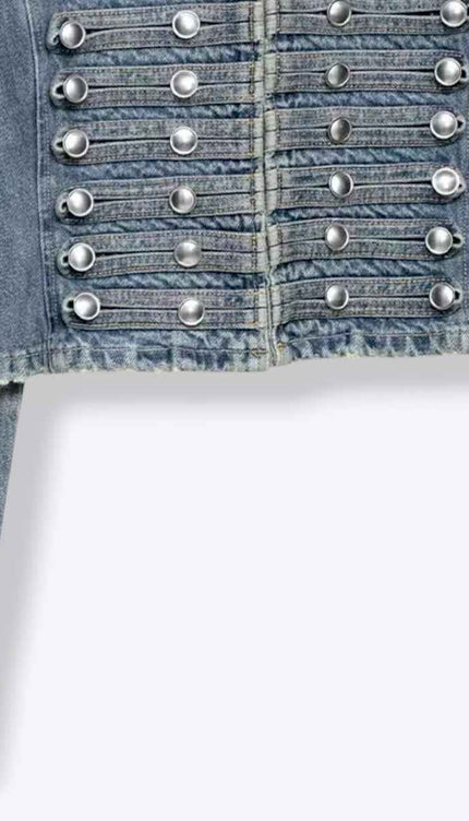 Military Style Denim Jacket