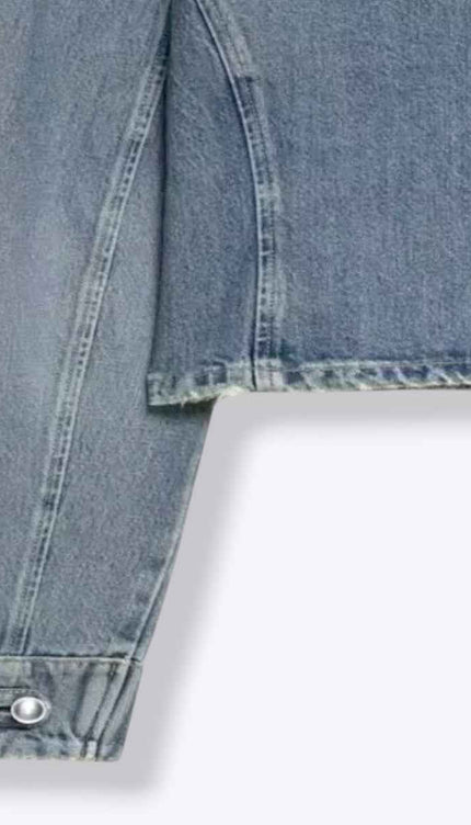 Military Style Denim Jacket