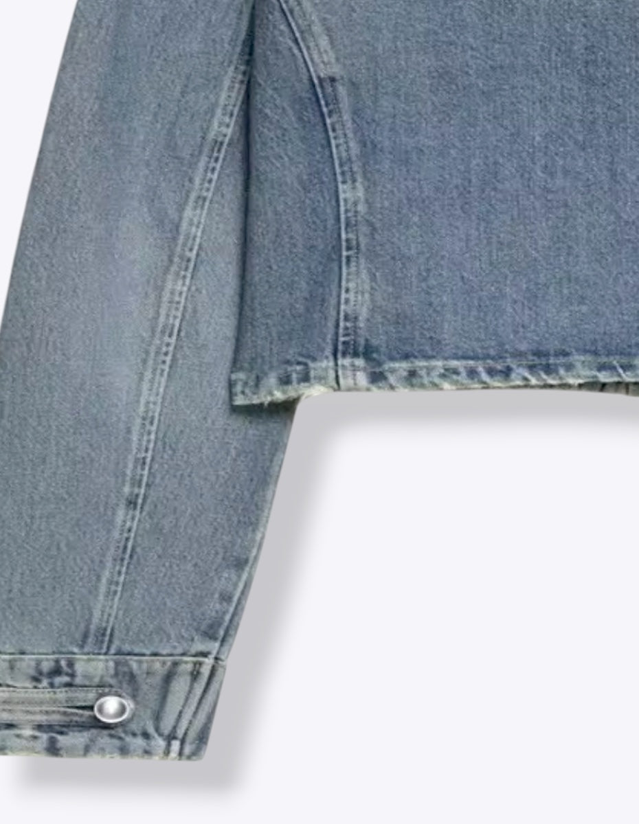 Military Style Denim Jacket ANJE REBEL