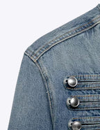 Military Style Denim Jacket ANJE REBEL