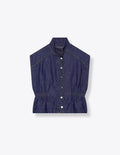 Nautical Buttoned Up High Collar Vest ANJE REBEL