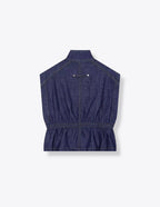 Nautical Buttoned Up High Collar Vest ANJE REBEL