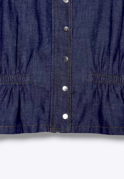 Nautical Buttoned Up High Collar Vest ANJE REBEL