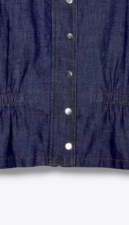 Nautical Buttoned Up High Collar Vest ANJE REBEL