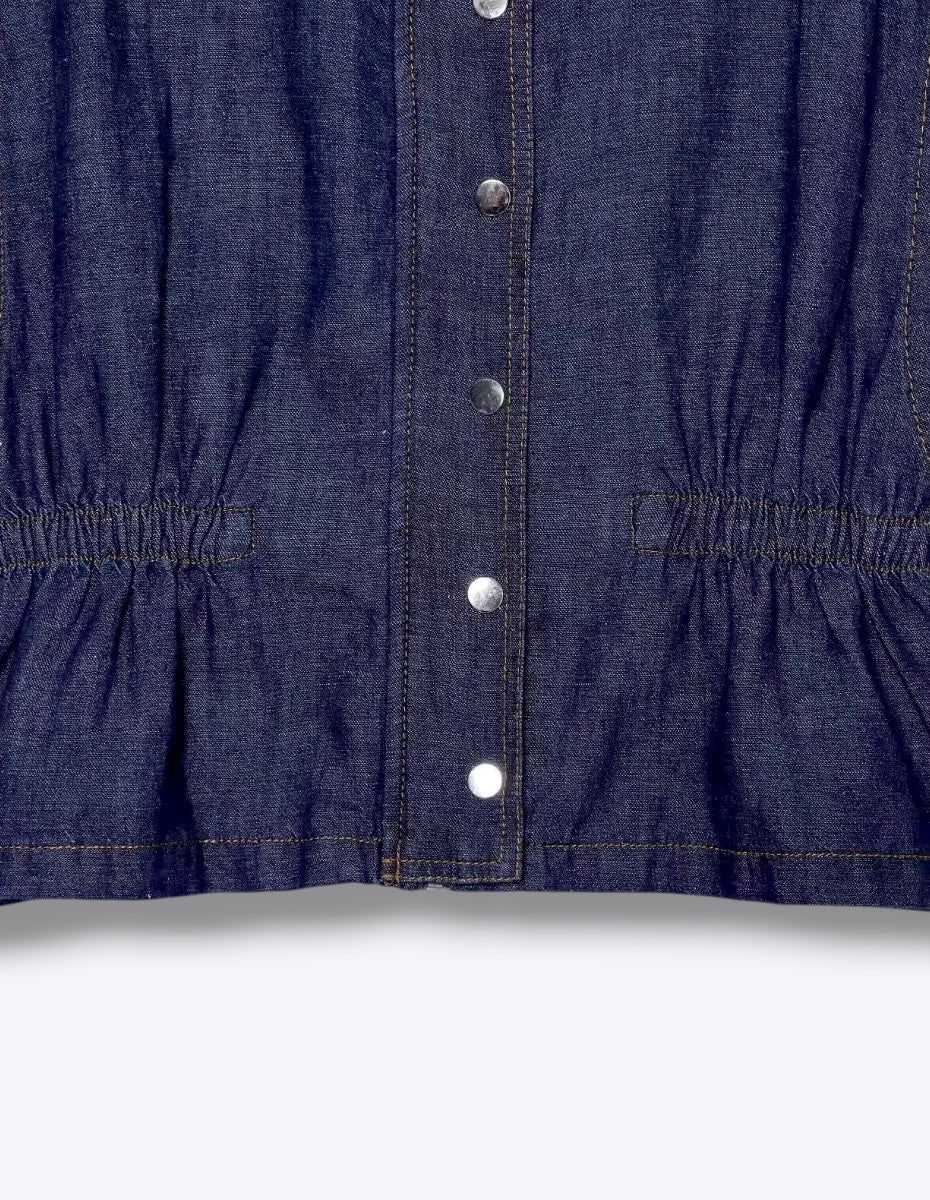 Nautical Buttoned Up High Collar Vest ANJE REBEL