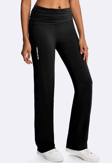 Tummy Control Foldover Flare Pants