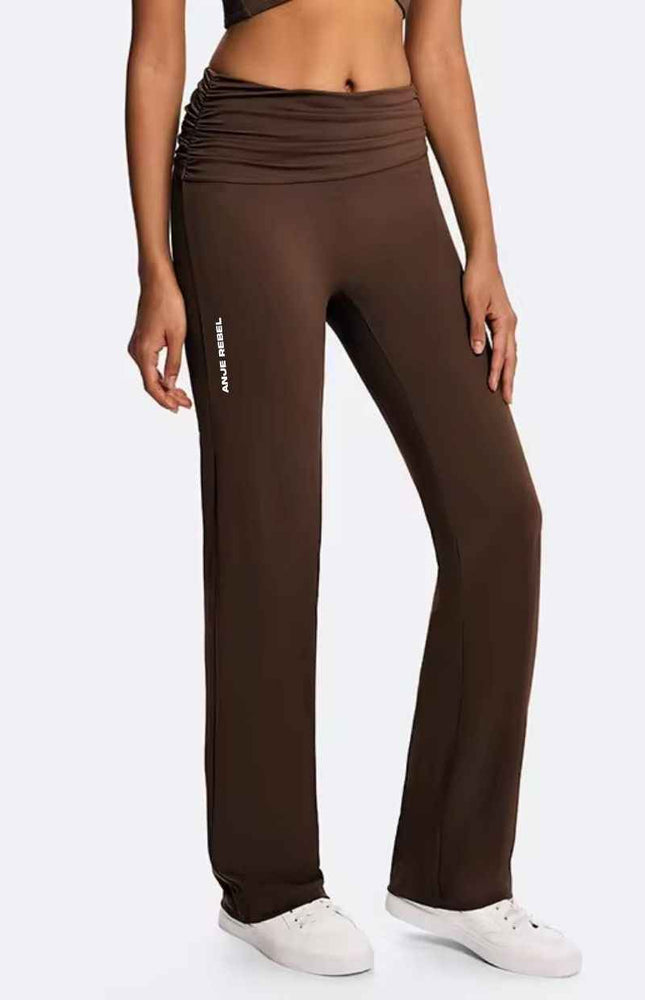 Tummy Control Foldover Flare Pants