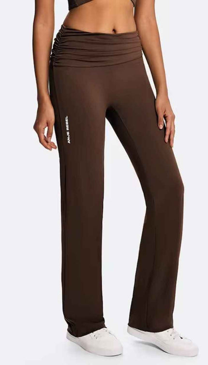 Tummy Control Foldover Flare Pants
