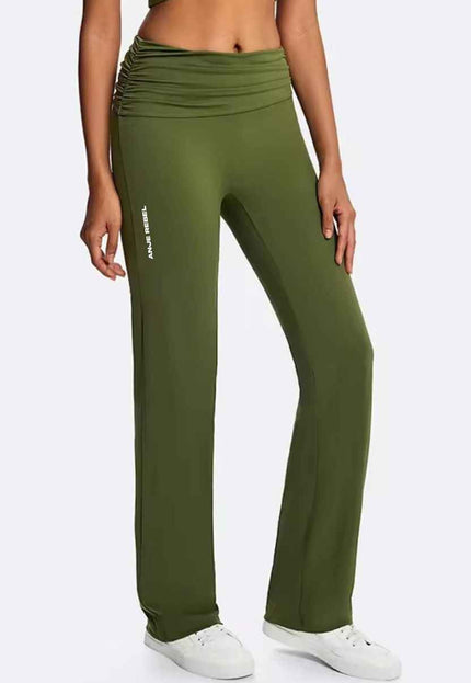 Tummy Control Foldover Flare Pants