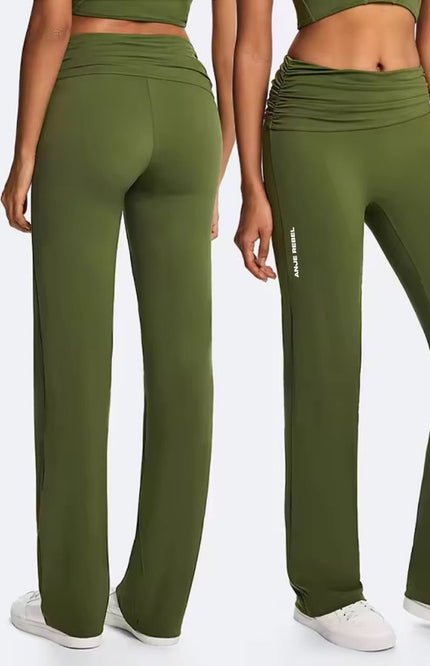 Tummy Control Foldover Flare Pants ANJE REBEL