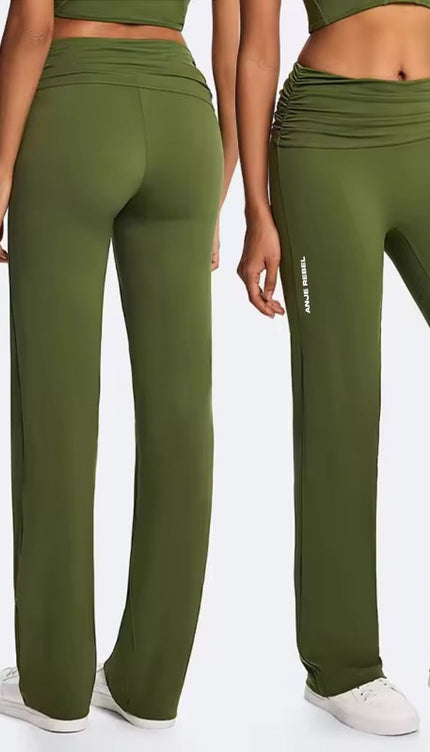Tummy Control Foldover Flare Pants ANJE REBEL