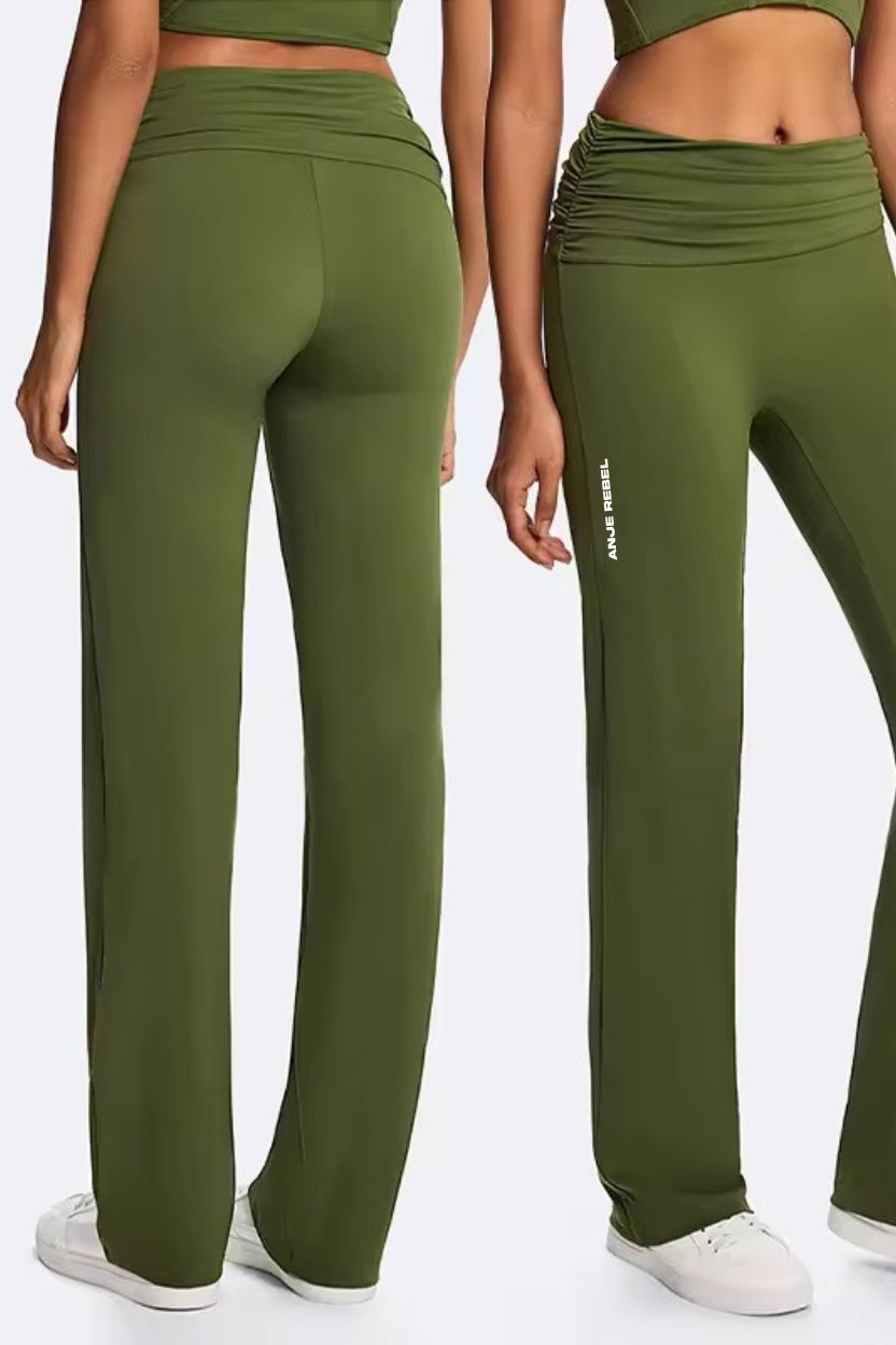 Tummy Control Foldover Flare Pants ANJE REBEL