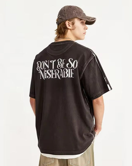 “Don’t Be So Miserable” T-Shirt ANJE REBEL