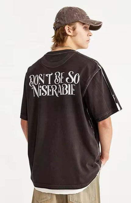 “Don’t Be So Miserable” T-Shirt ANJE REBEL
