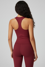 Crimson Smooth Skin Racer Tank Top ANJE REBEL