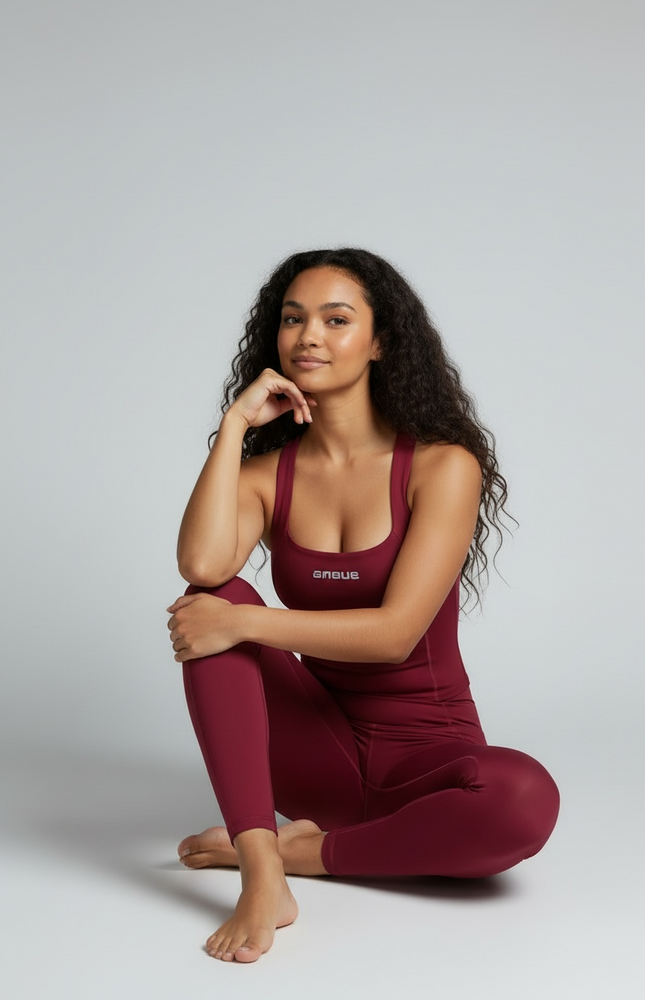 Crimson Smooth Skin Racer Tank Top ANJE REBEL