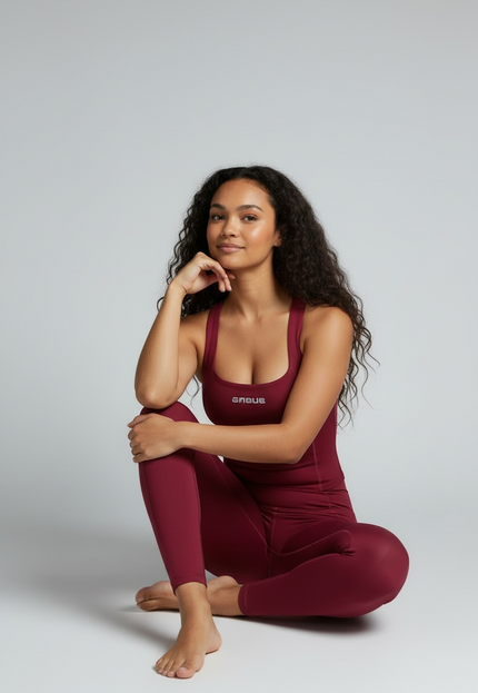 Crimson Smooth Skin Racer Tank Top ANJE REBEL