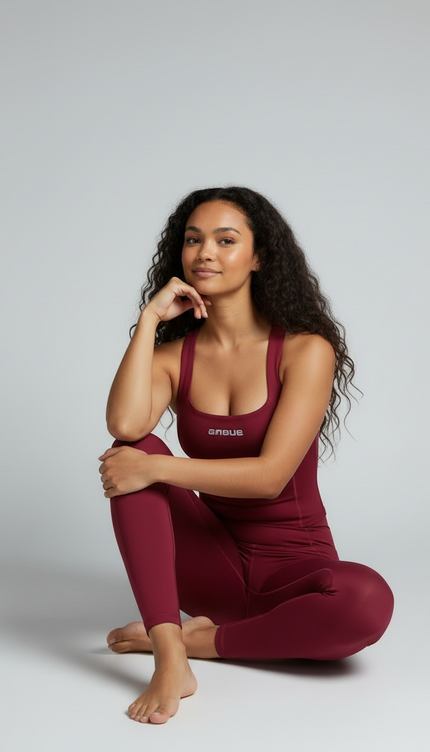 Crimson Smooth Skin Racer Tank Top ANJE REBEL