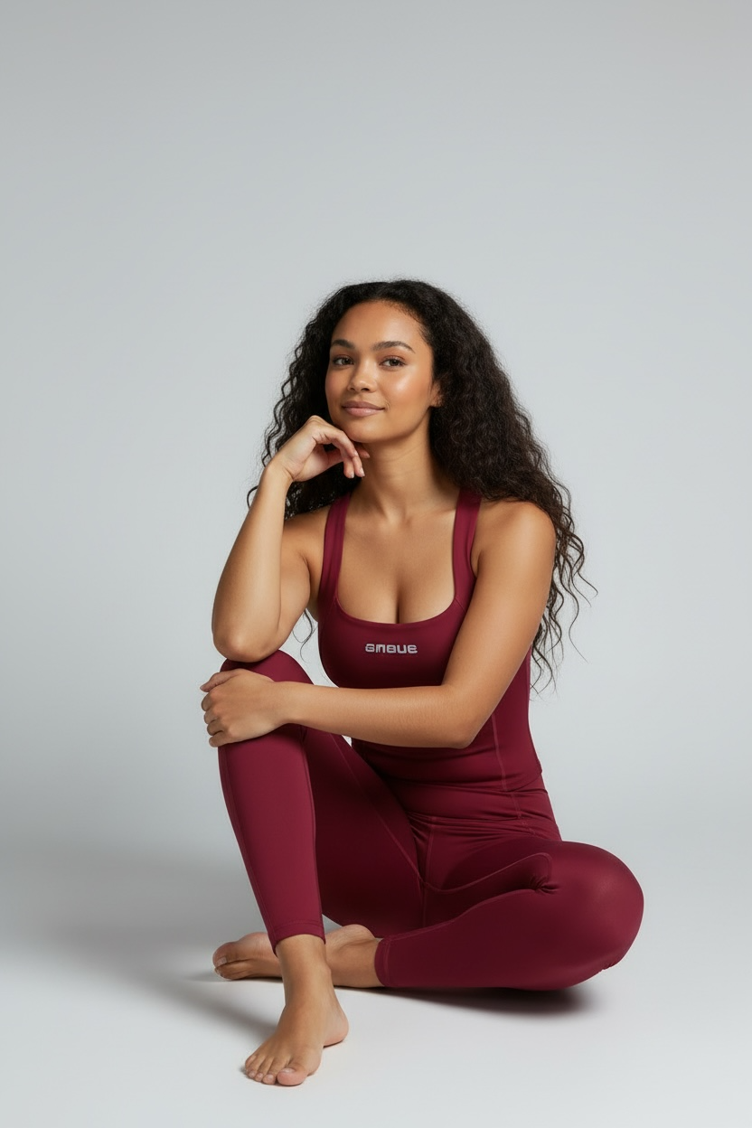 Crimson Smooth Skin Racer Tank Top ANJE REBEL