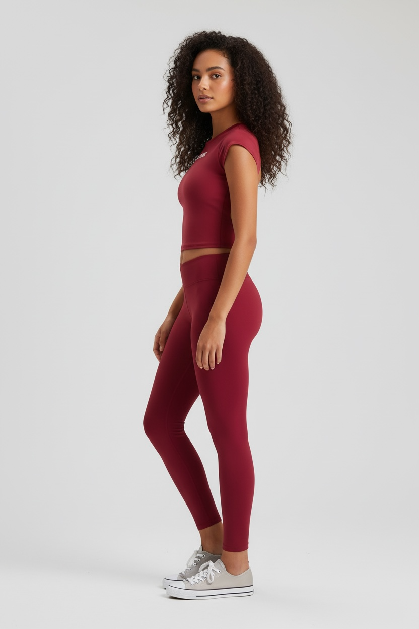 Crimson Bare Back Short Sleeves Shirt ANJE REBEL