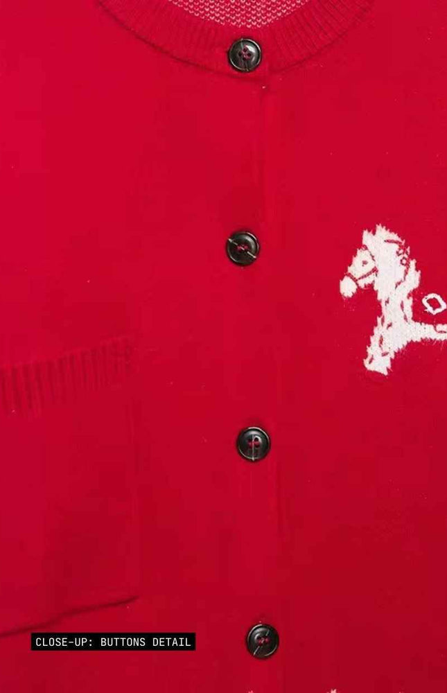 Horse Emblem Limited Edition Red Sweater