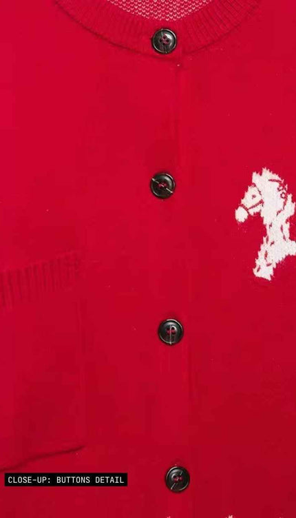 Horse Emblem Limited Edition Red Sweater