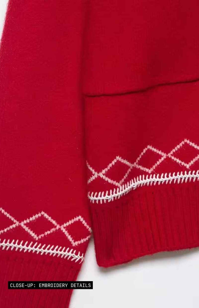 Horse Emblem Limited Edition Red Sweater