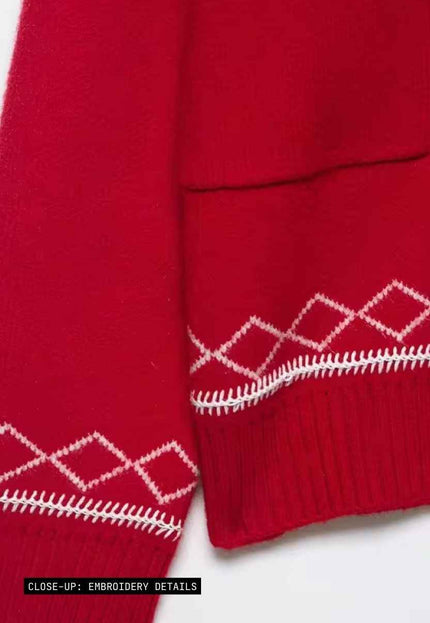Horse Emblem Limited Edition Red Sweater