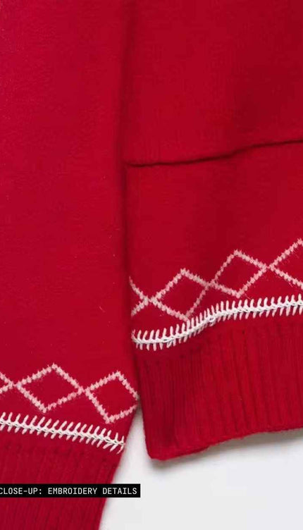 Horse Emblem Limited Edition Red Sweater