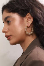 Vintage Beaded Handmade Large Earrings ANJE REBEL