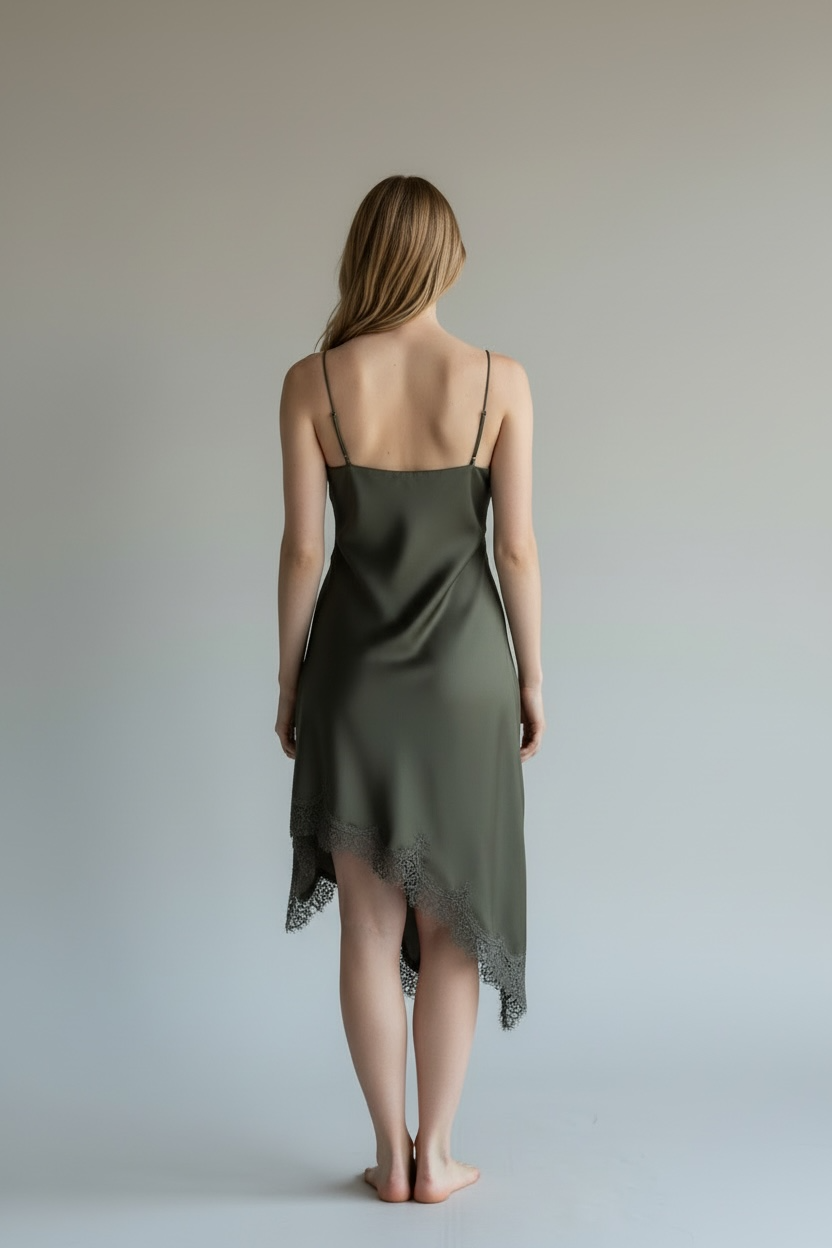 Asymmetrical French Lace Dress ANJE REBEL