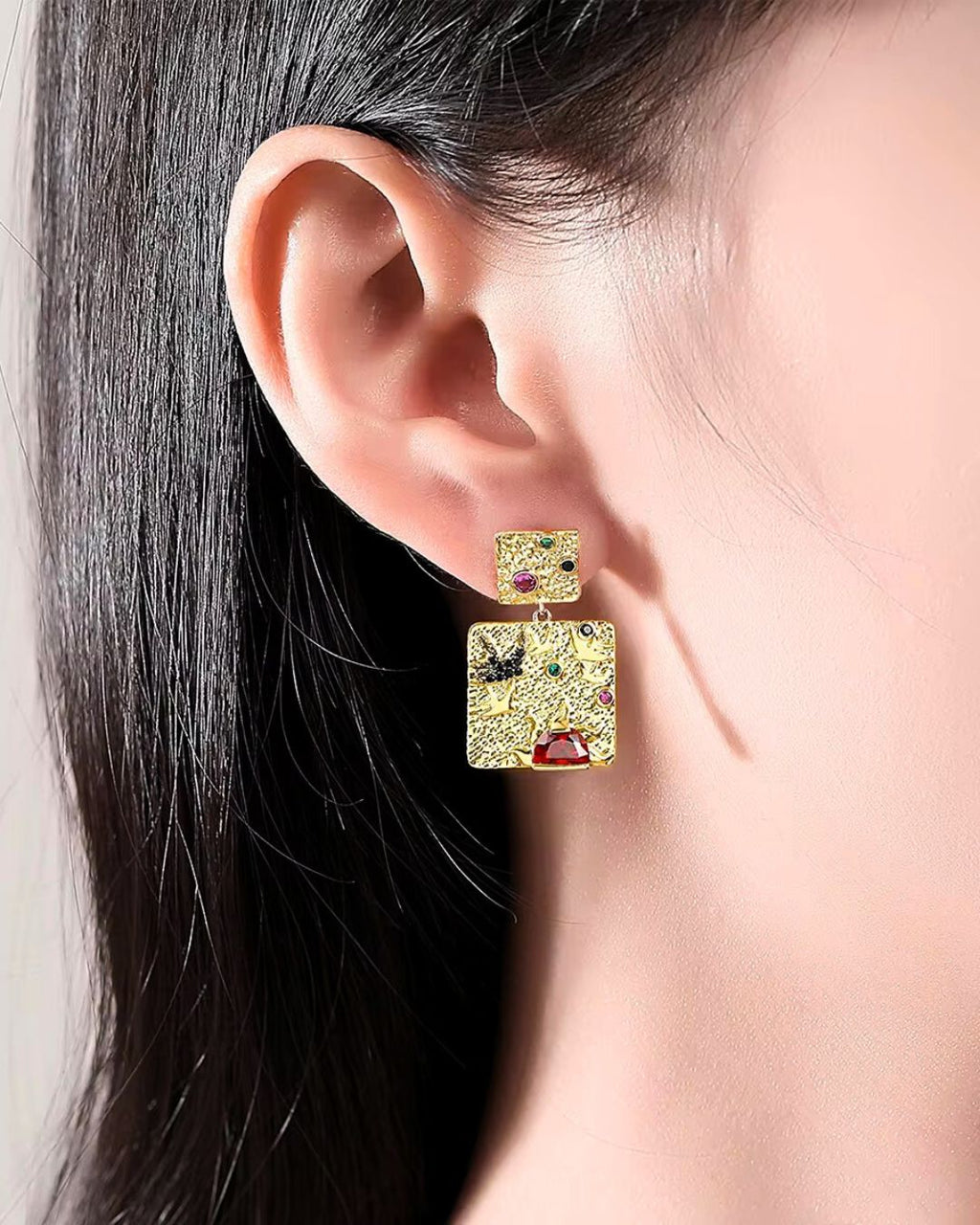 Kint Handpainted Earrings ANJE REBEL