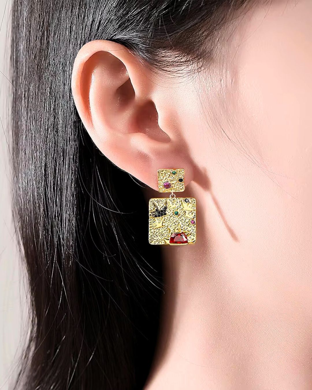 Kint Handpainted Earrings ANJE REBEL