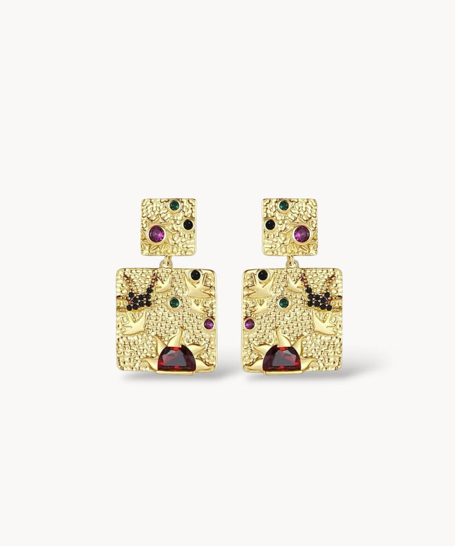 Kint Handpainted Earrings ANJE REBEL