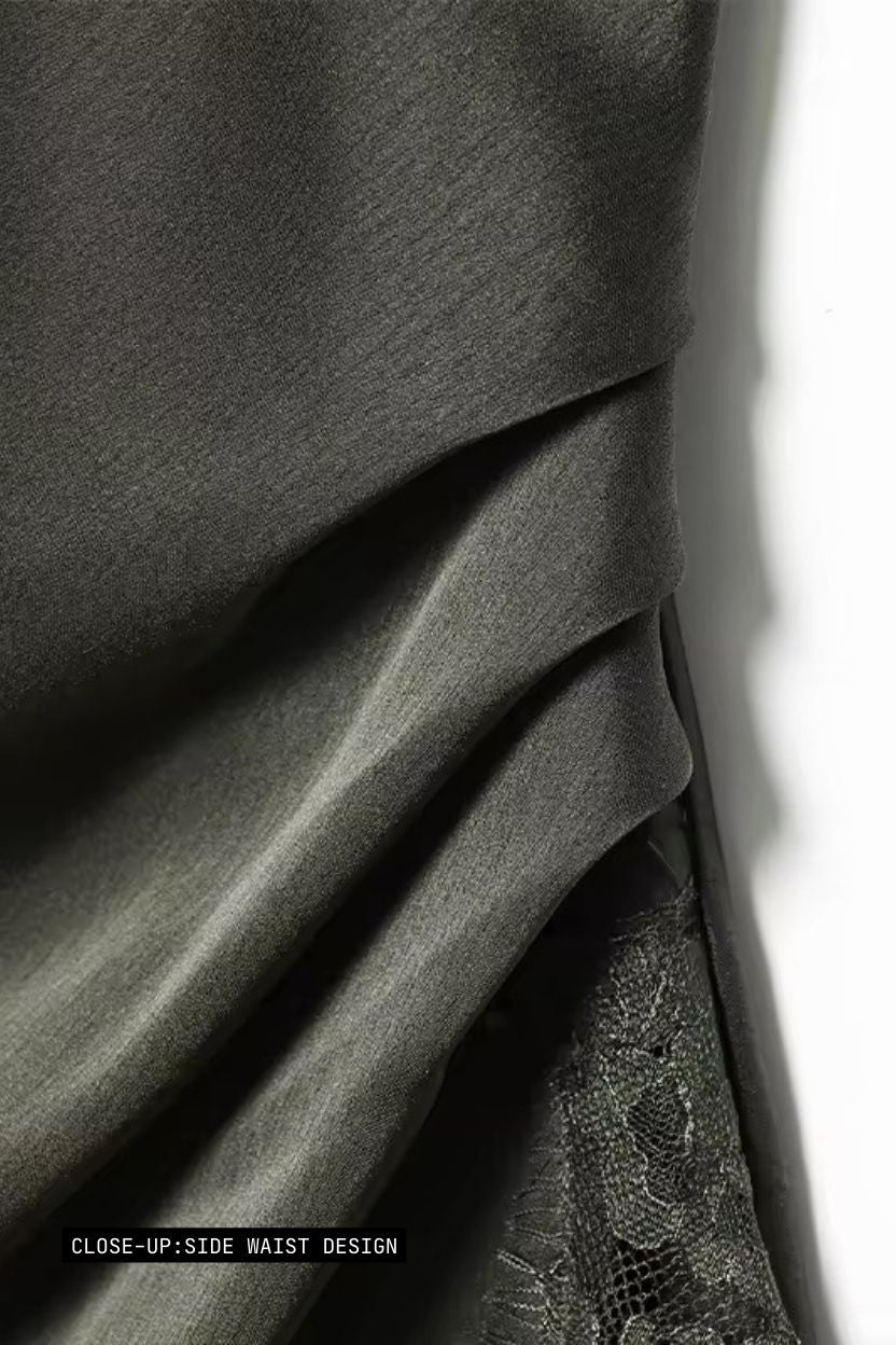 Asymmetrical French Lace Dress ANJE REBEL