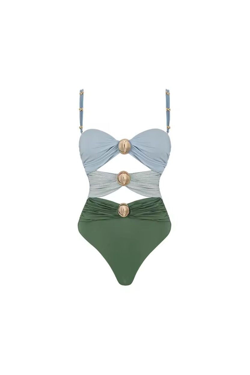 Marhaban Golden Suit Swimwear With Skirt ANJE REBEL