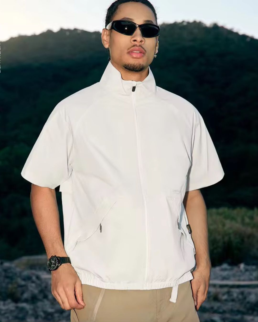 High Neck Zip Up Shirt ANJE REBEL