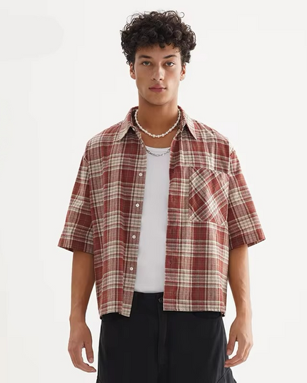 Plaids Collared Shirt ANJE REBEL