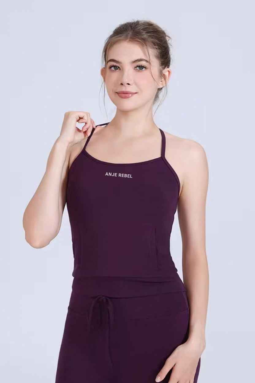 Knitwear Halter-Neck Top With Side Pockets