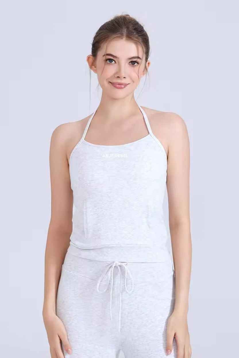 Knitwear Halter-Neck Top With Side Pockets