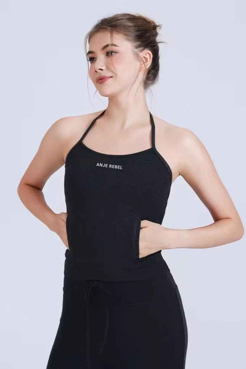 Knitwear Halter-Neck Top With Side Pockets