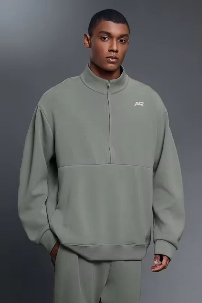 Oversized Outdoor Zip-Up Sweater ANJE REBEL